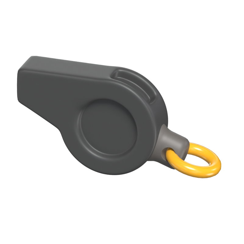 Police Whistle 3D Icon Model 3D Graphic
