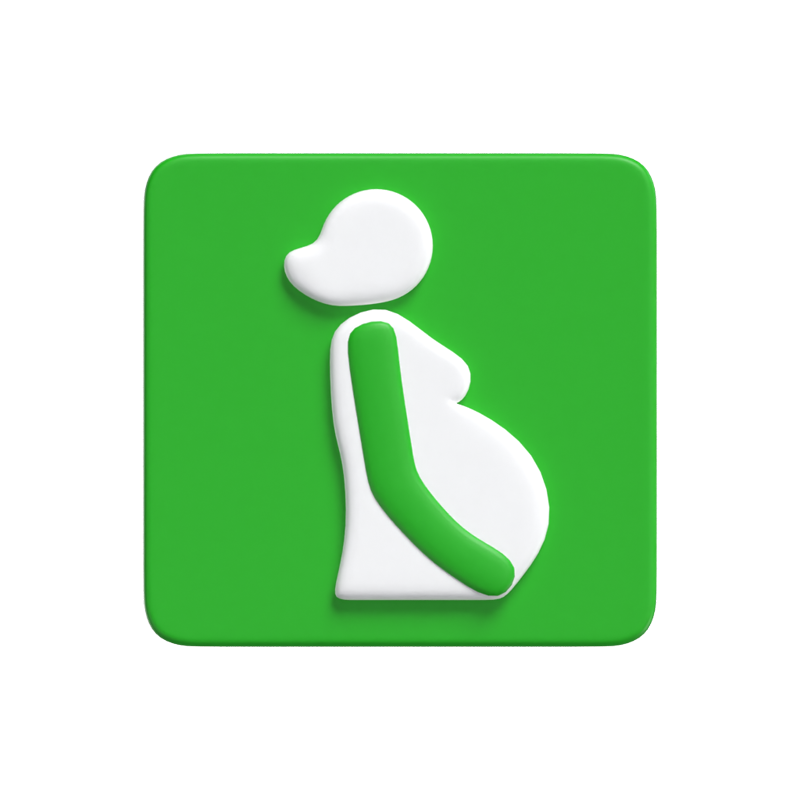 Pregnant Woman Only 3d Icon