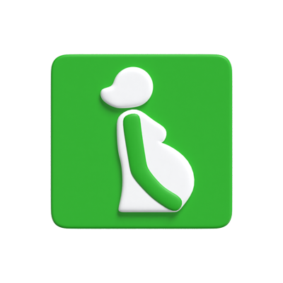 Pregnant Woman Only 3d Icon 3D Graphic