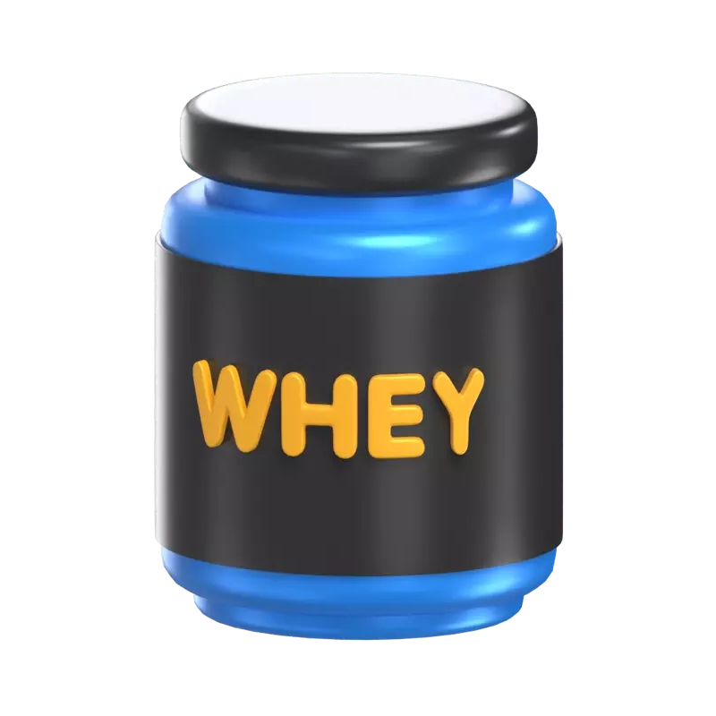 Protein Shake 3D Graphic