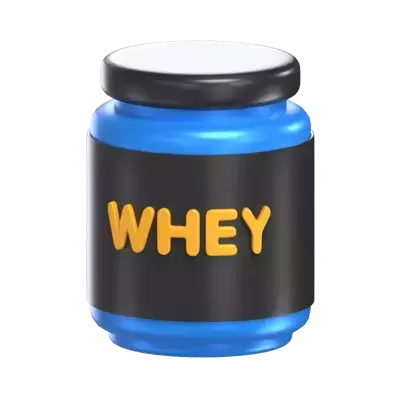 Protein Shake 3D Graphic