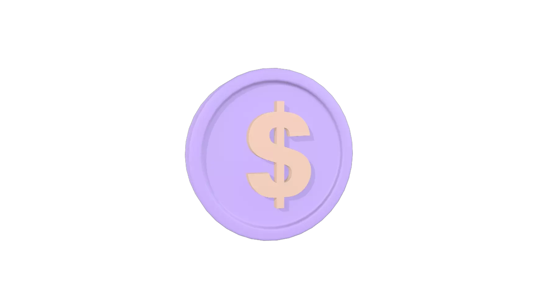 Dollar Coin 3D Graphic