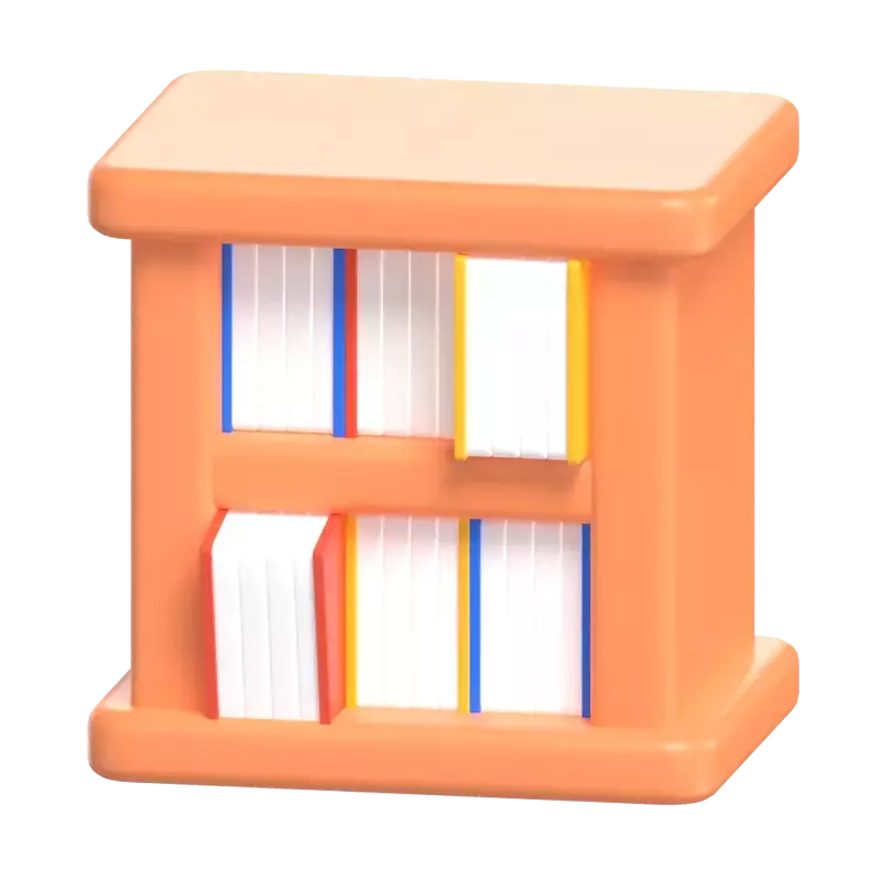 Book Case 3D Graphic