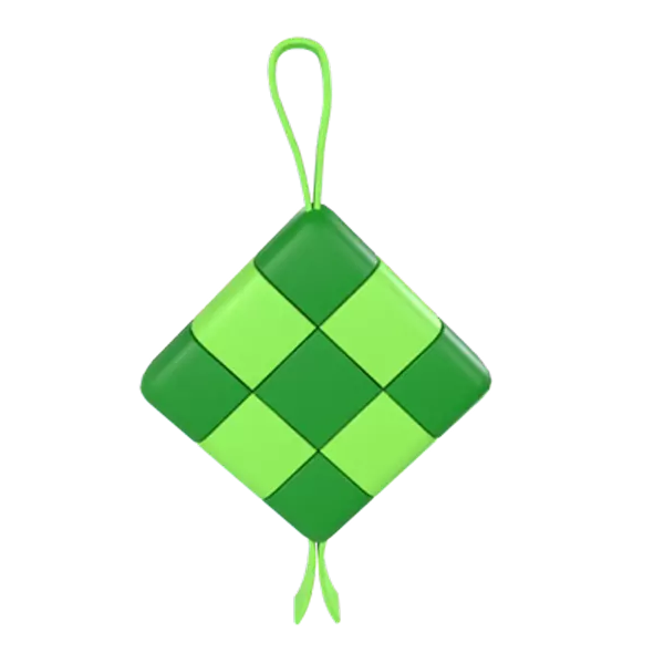 Ketupat 3D Graphic