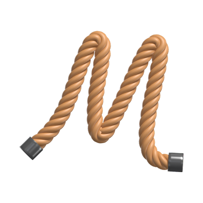 M  Letter 3D Shape Rope Text 3D Graphic