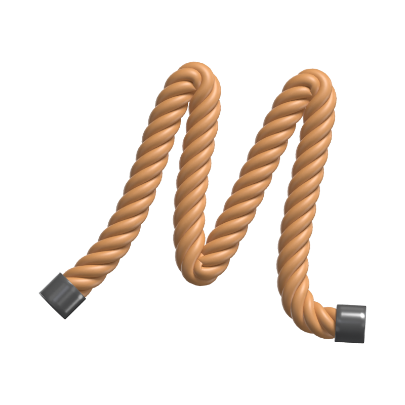 M Letter 3D Shape Rope Text 3D Graphic