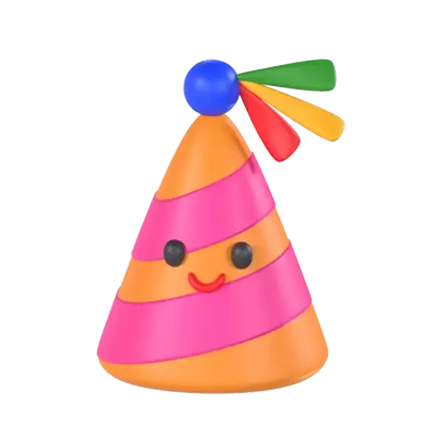 Birthday Hat 3D Graphic