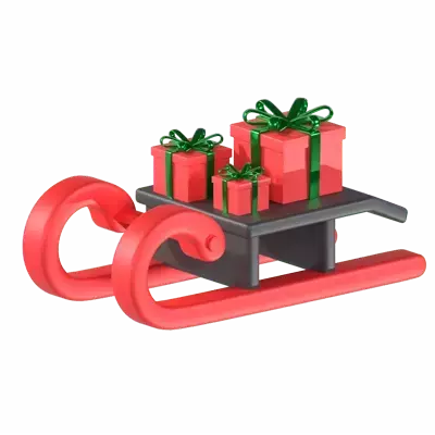 Santa Sledge 3D Graphic