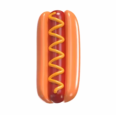 Hot Dog 3D Graphic