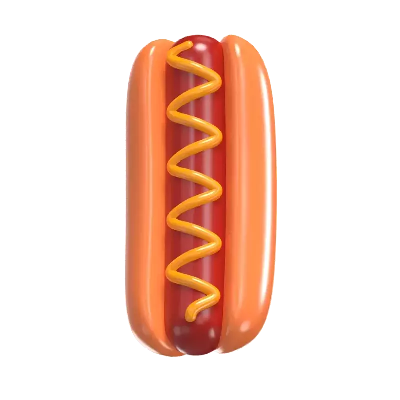 hot dog 3D Graphic