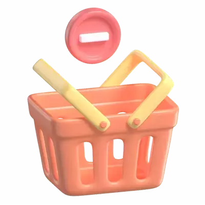 Remove From Basket 3D Graphic