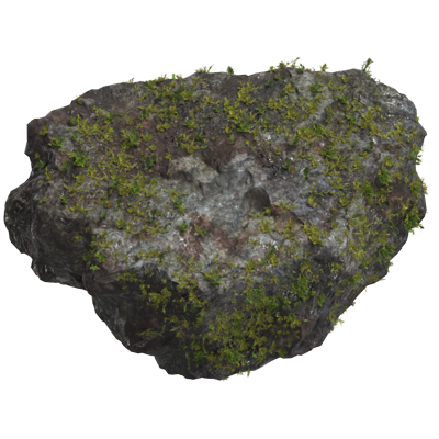 Big Mossy Rock 3D Model For The Wilderness 3D Graphic