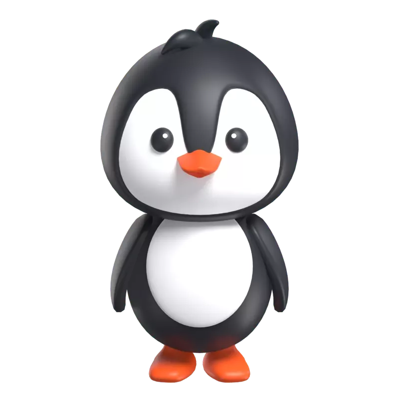 Pinguin 3D Graphic