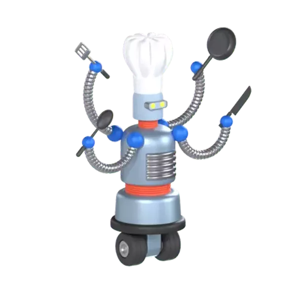 Robot Chef 3D Graphic