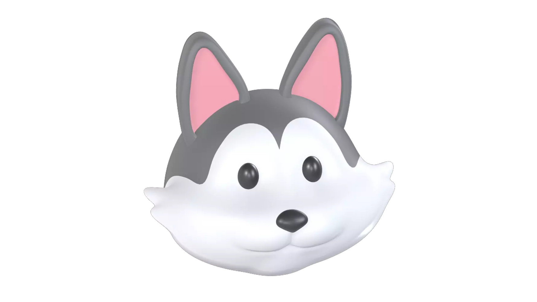 Husky Dog 3D Graphic