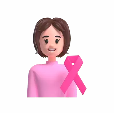 Breast Cancer Awareness 3D Illustration