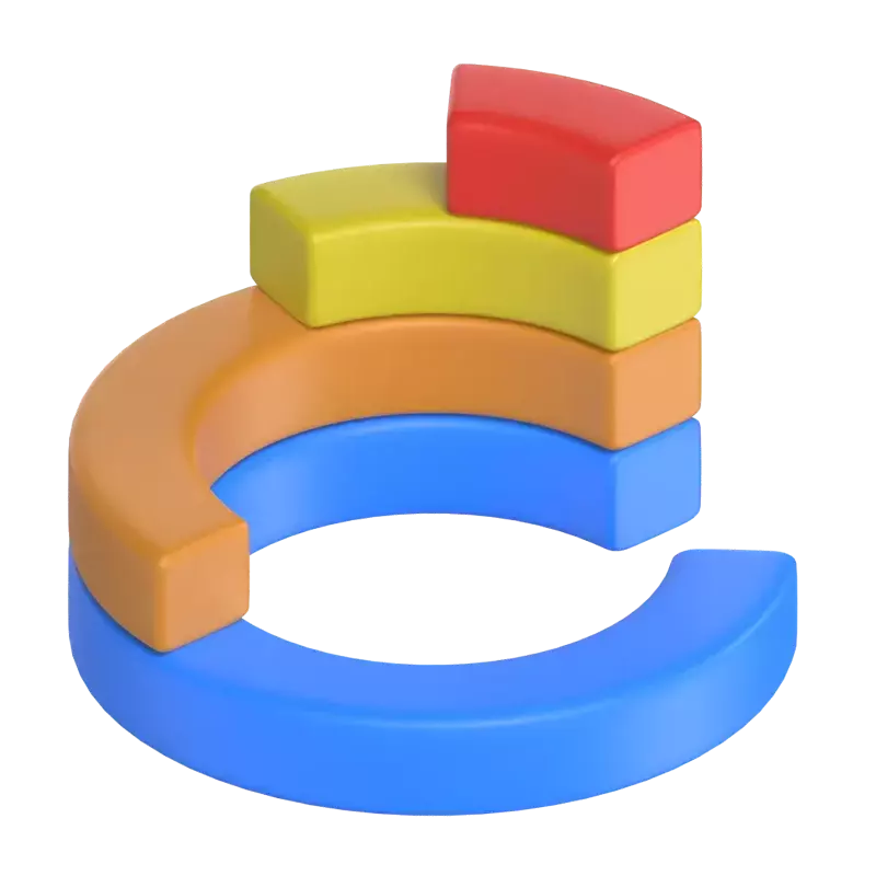 Doughnut Chart 3D Graphic