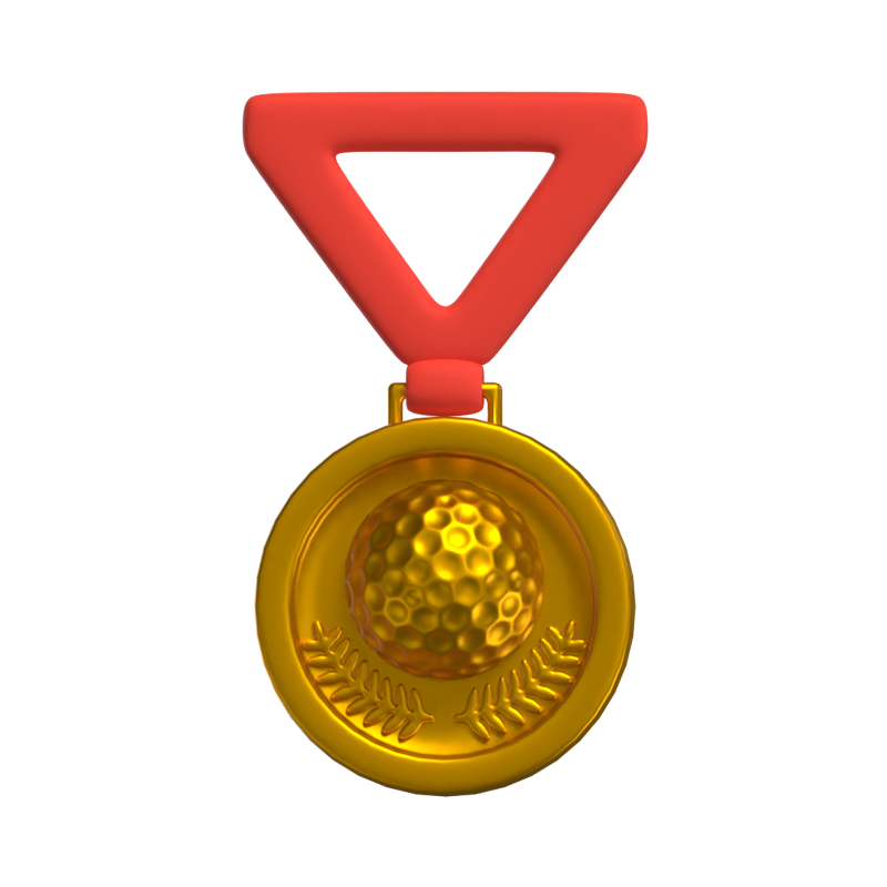 3D Golf Competition Medal 3D Graphic