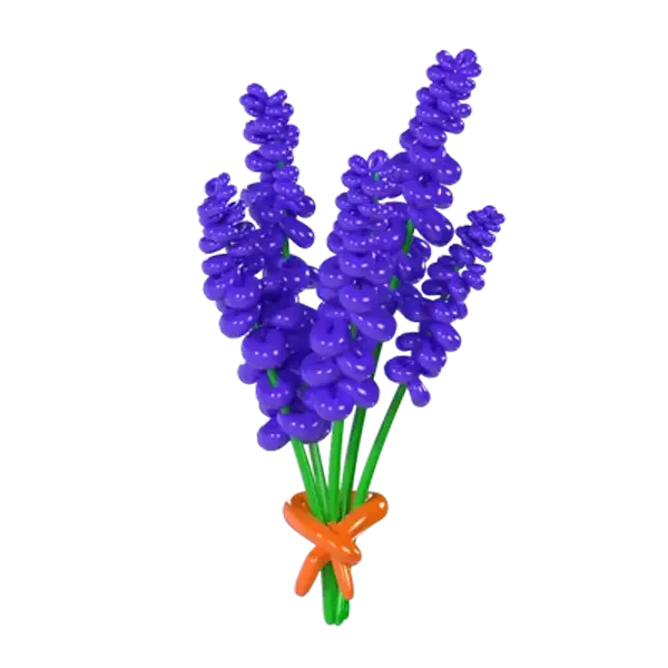 Lavender Balloon 3D Graphic