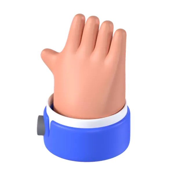 Erhobene Hand 3D Graphic