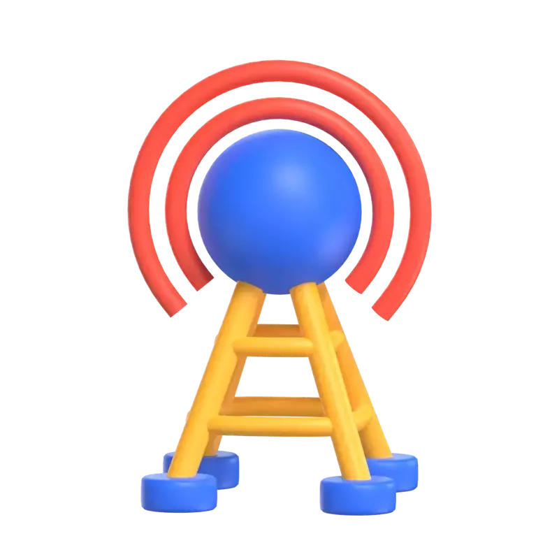 Radio Tower 3D Graphic