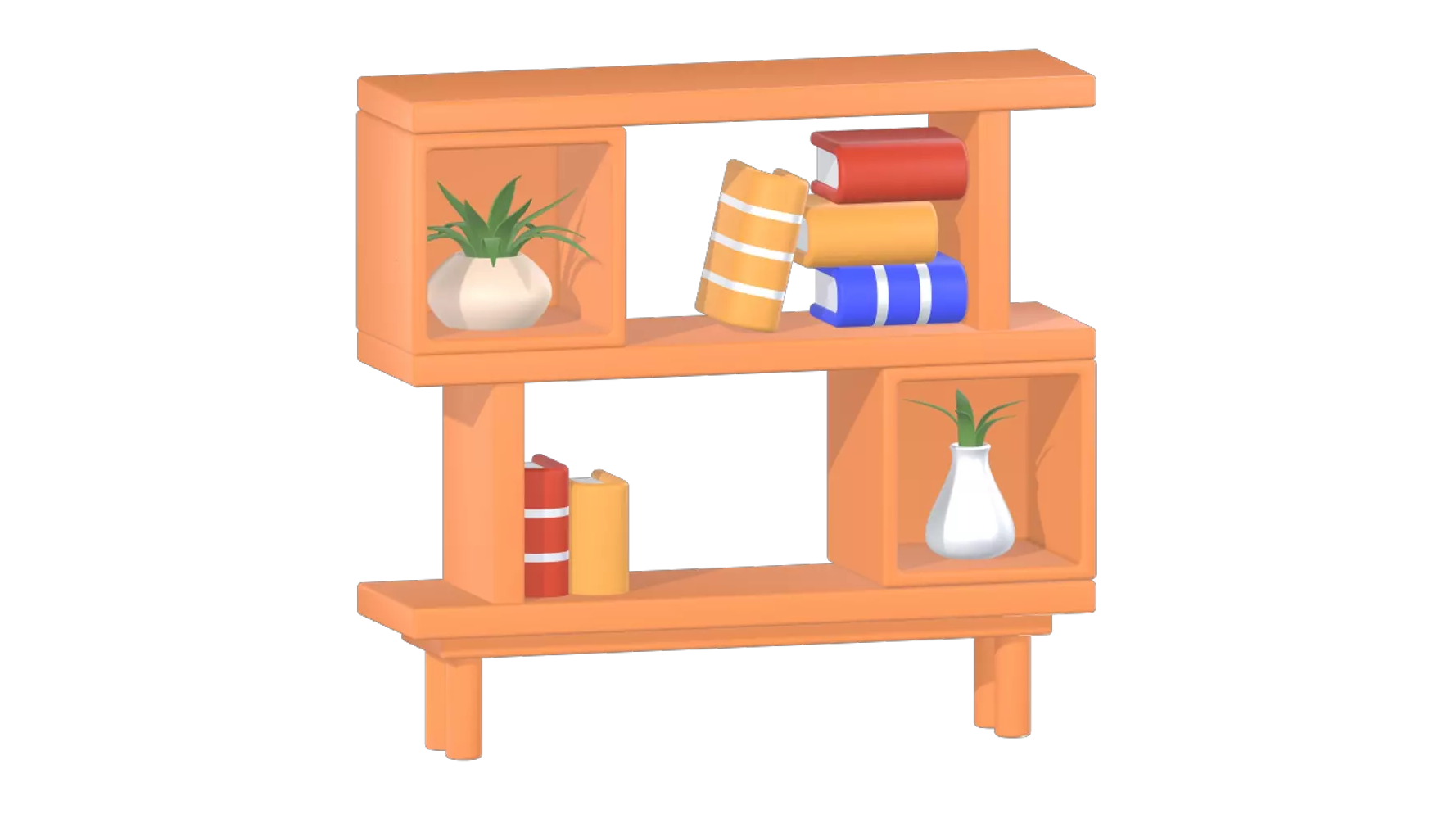 Bookshelf 3D Graphic