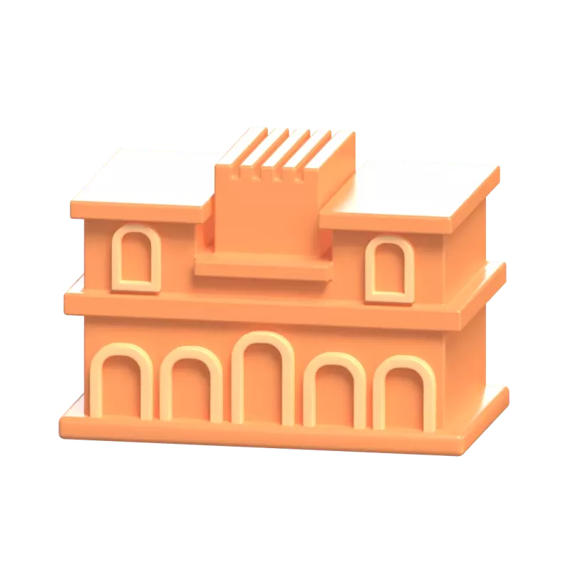 Modelo de construção 3D da Alhambra na Espanha 3D Graphic