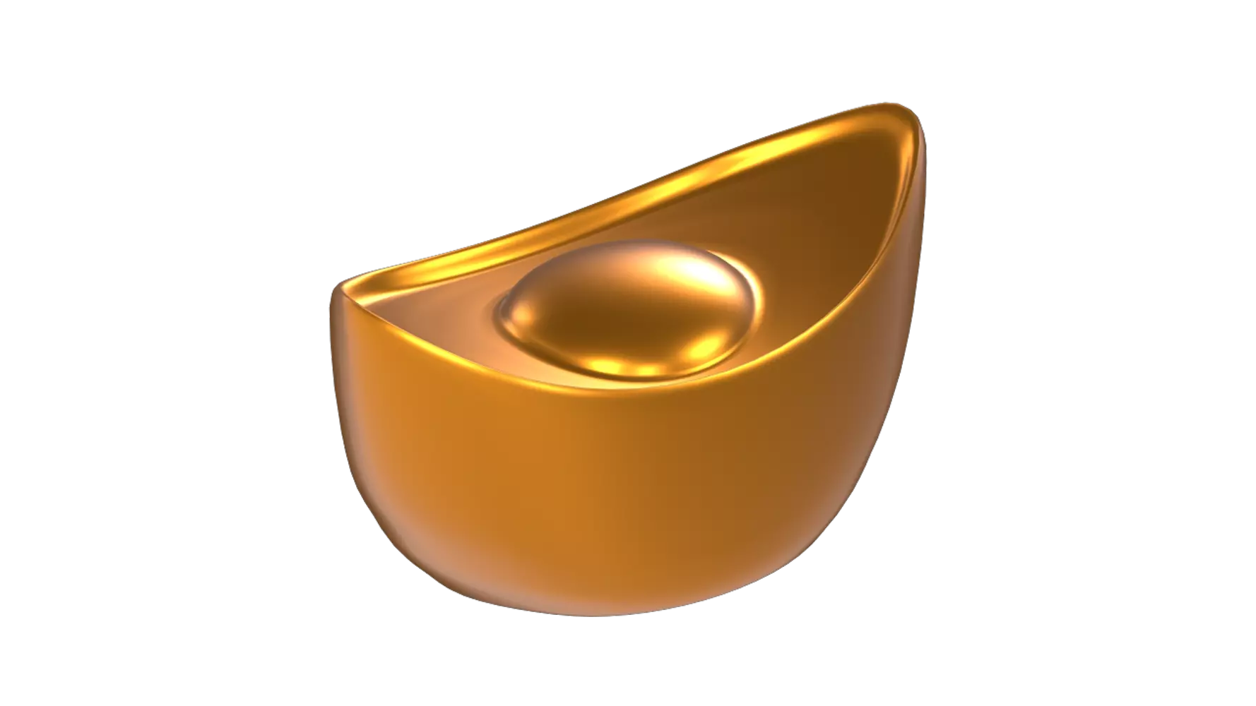Chinese Gold Ingot 3D Graphic