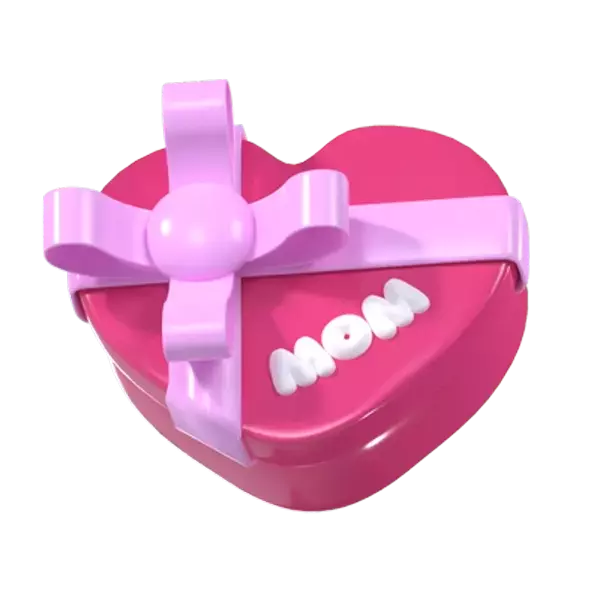 Heart Gift Box 3D Graphic