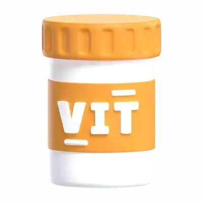 Vitamin Bottle 3D Graphic