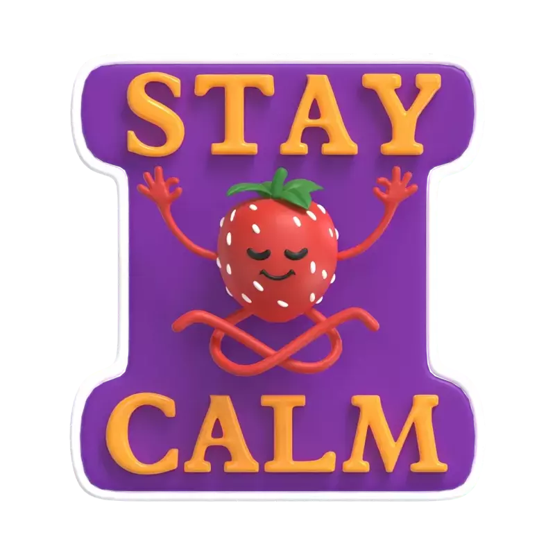 Stay Calm 3D Graphic