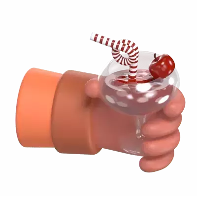 Hand Cheers 3D Graphic