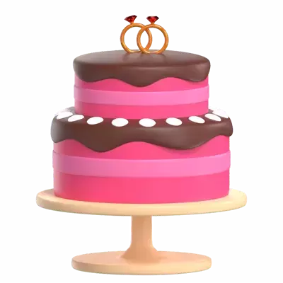Wedding Cake 3D Graphic