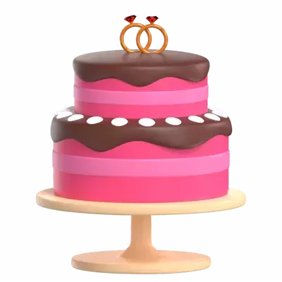 bolo de casamento 3D Graphic