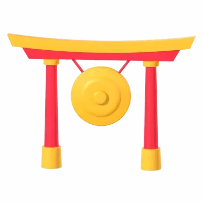 Chinese Gong 3D Graphic