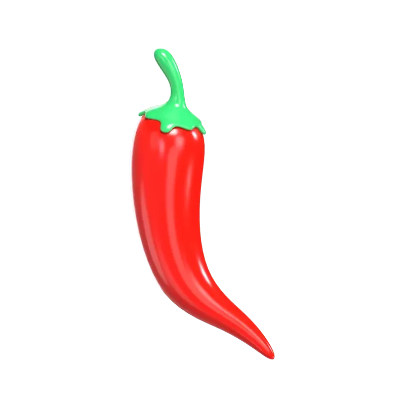 3D Hot Chili usado como ingrediente alimentar 3D Graphic