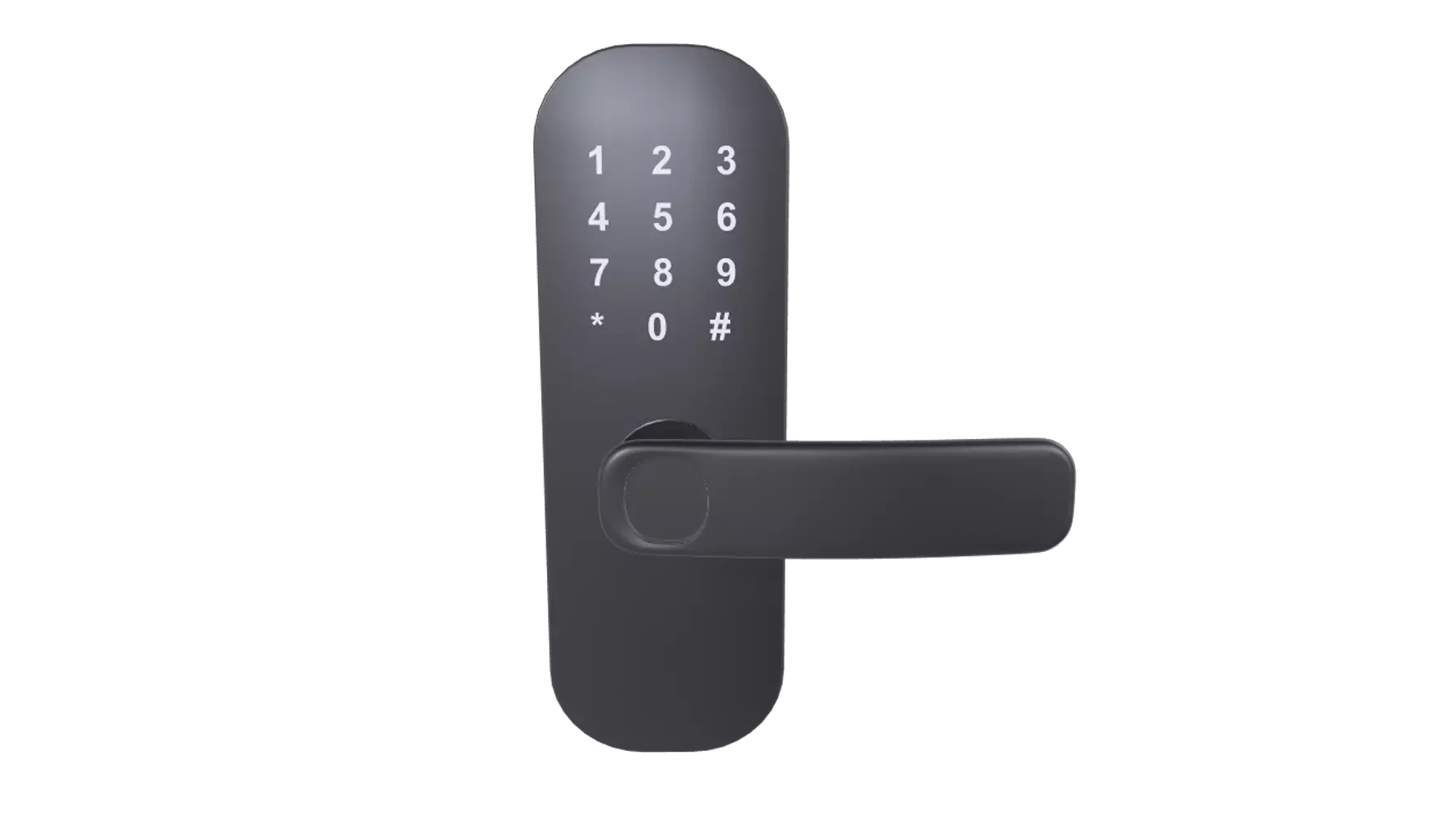 Smart Home Door Lock 3D Graphic