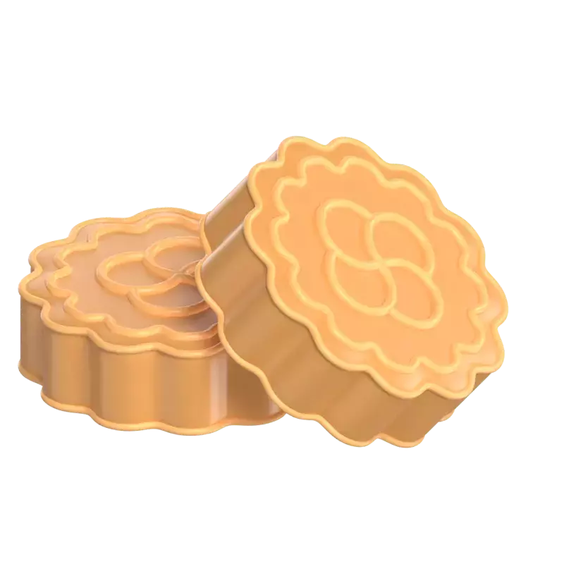 Moon Cake 3D Graphic