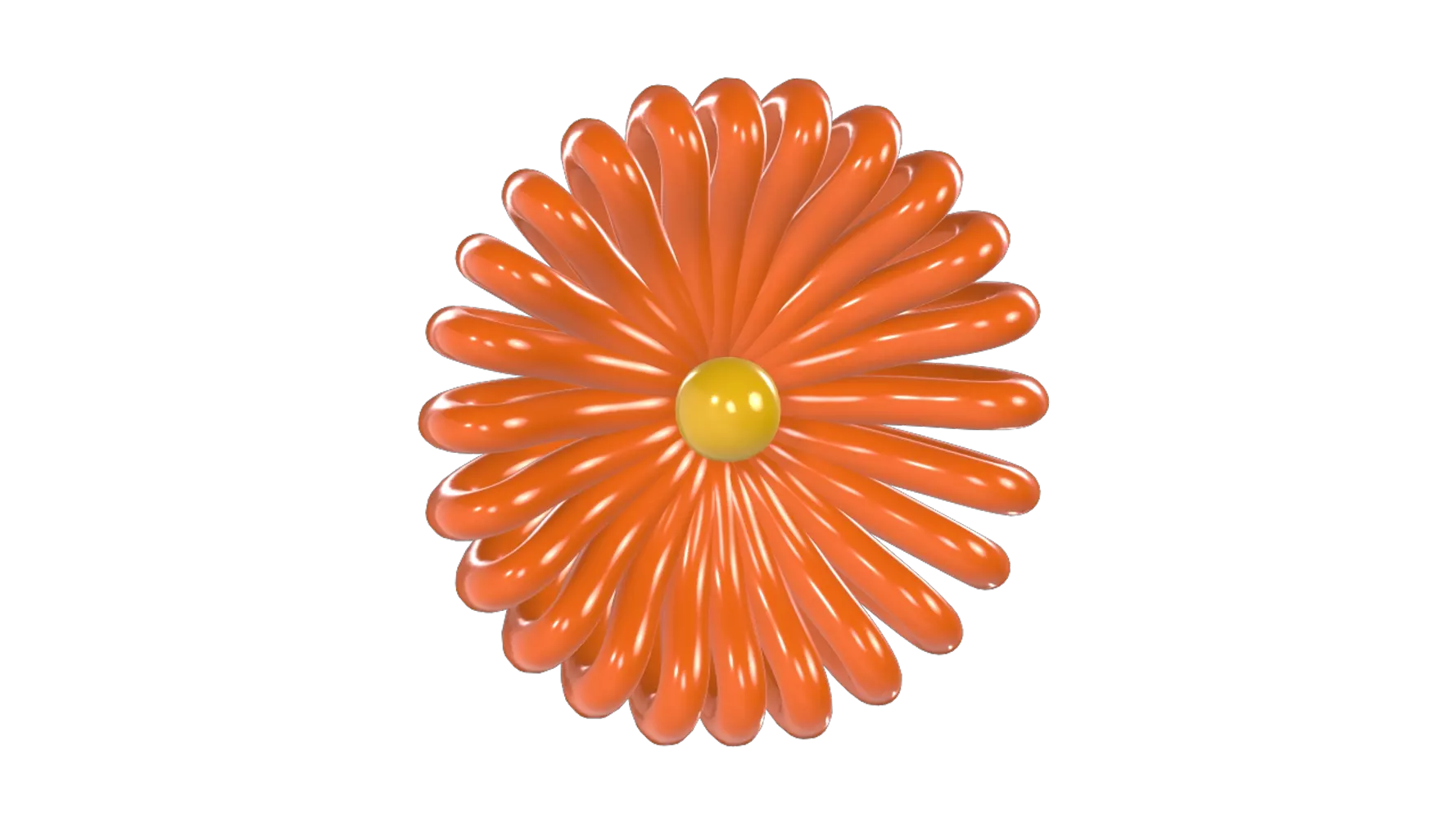 Marigold Balloon 3D Graphic