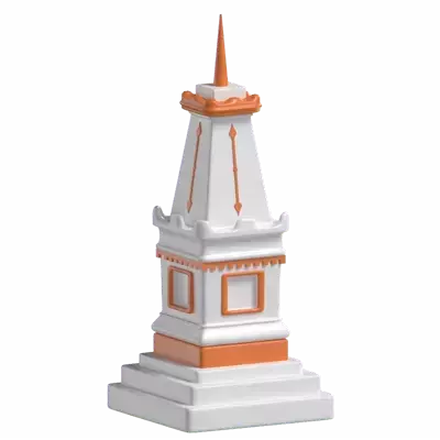 Monumento de Yogyakarta 3D Graphic