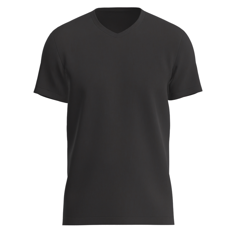 Mockup 3D escuro de camiseta com gola V para homens 3D Graphic