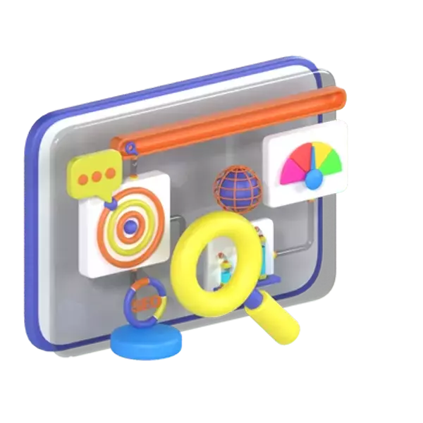 Web Analytics 3D Graphic