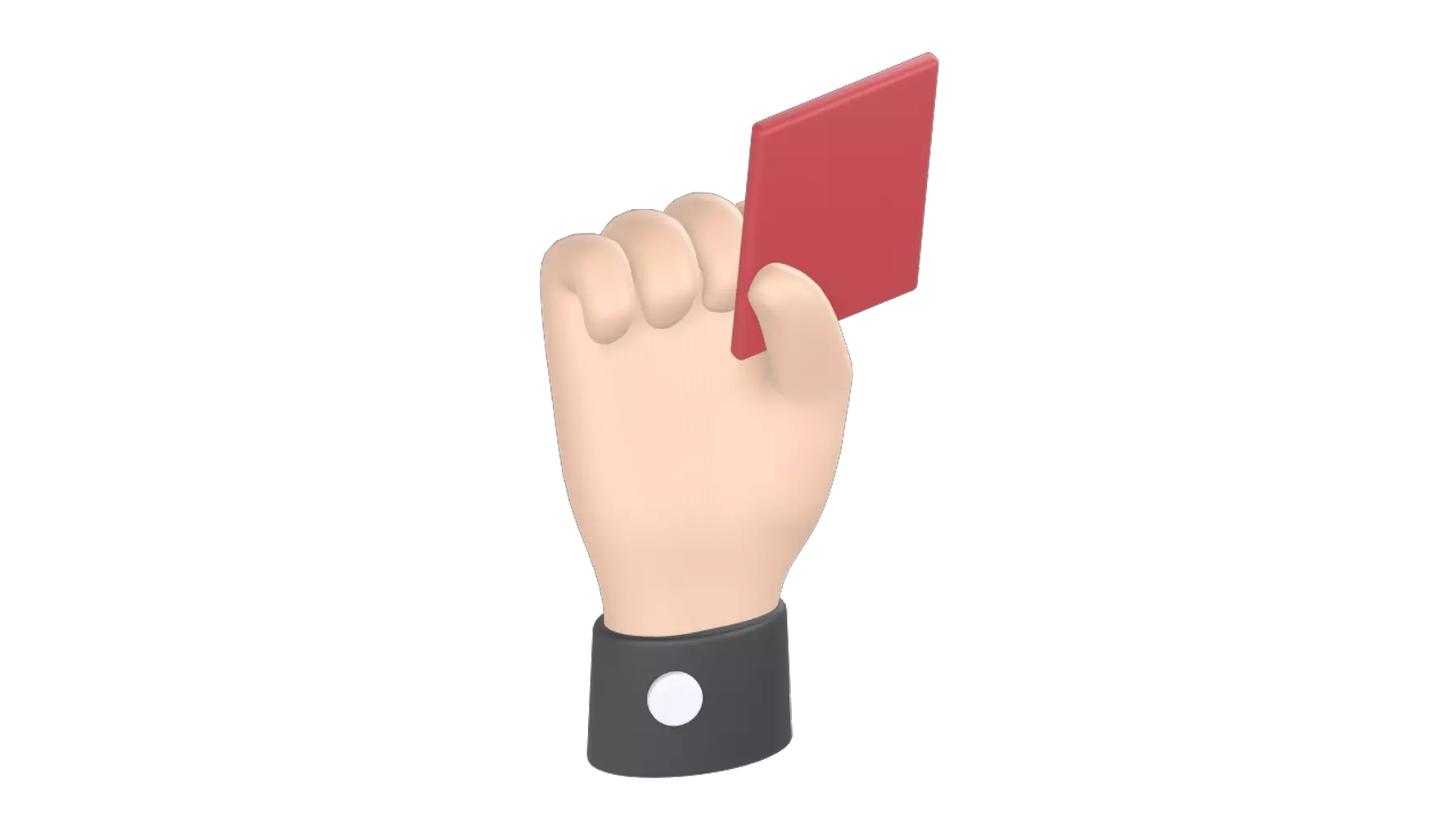 Referee Red Card 3D Graphic