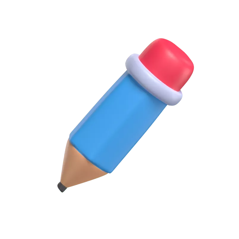 3D Pencil Model For Writing And Design 3D Graphic