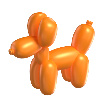 Animal Balloon 3D Icon Model 3D Graphic