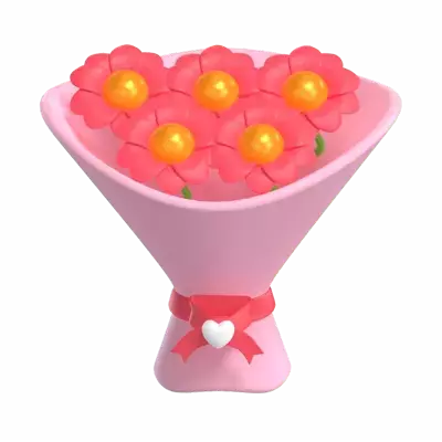 Flower Bouquet 3D Graphic