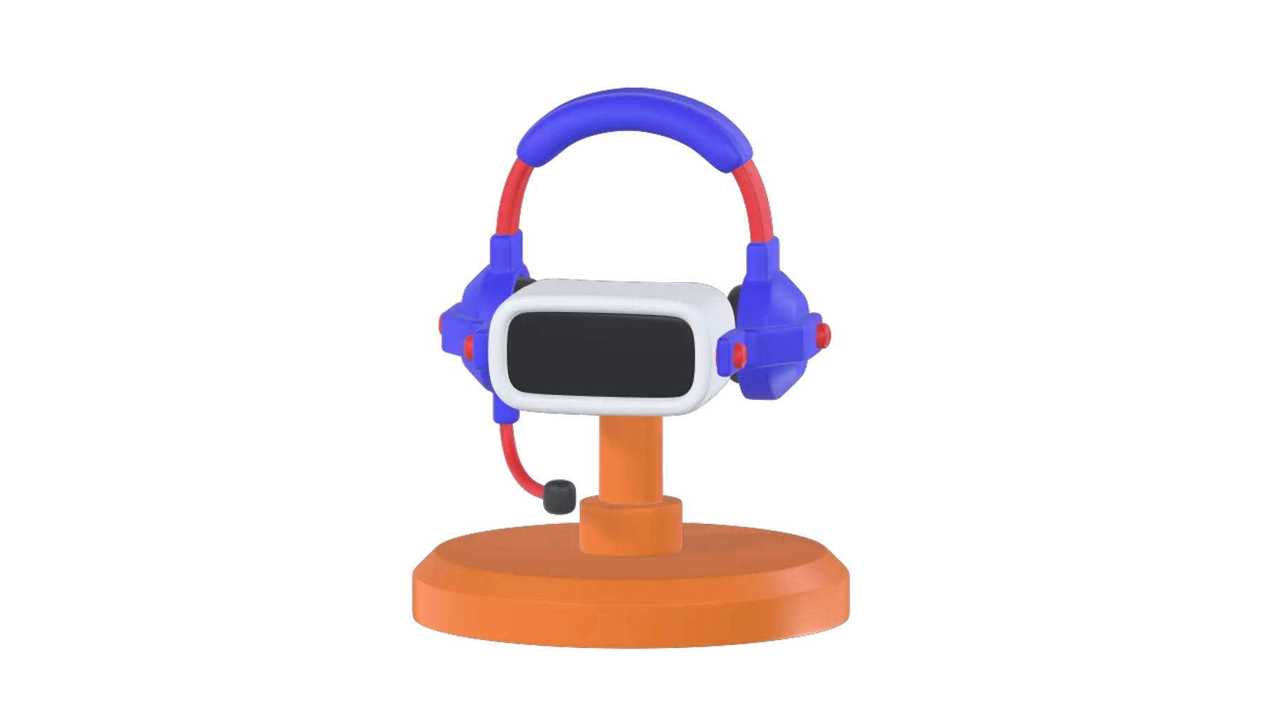 VR Glasses & Headphones 3D Graphic
