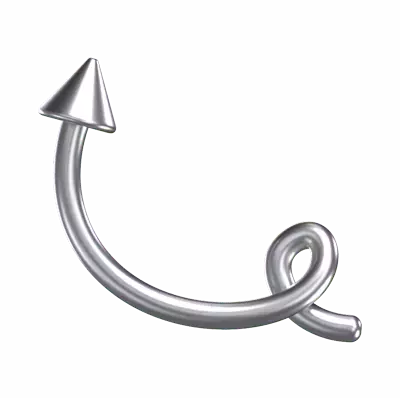 Long Curved Arrow 3D Graphic
