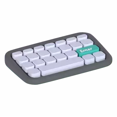 Keyboard 3D Graphic