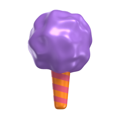 3D Cotton Candy Carnival Sweet Food 3D Graphic